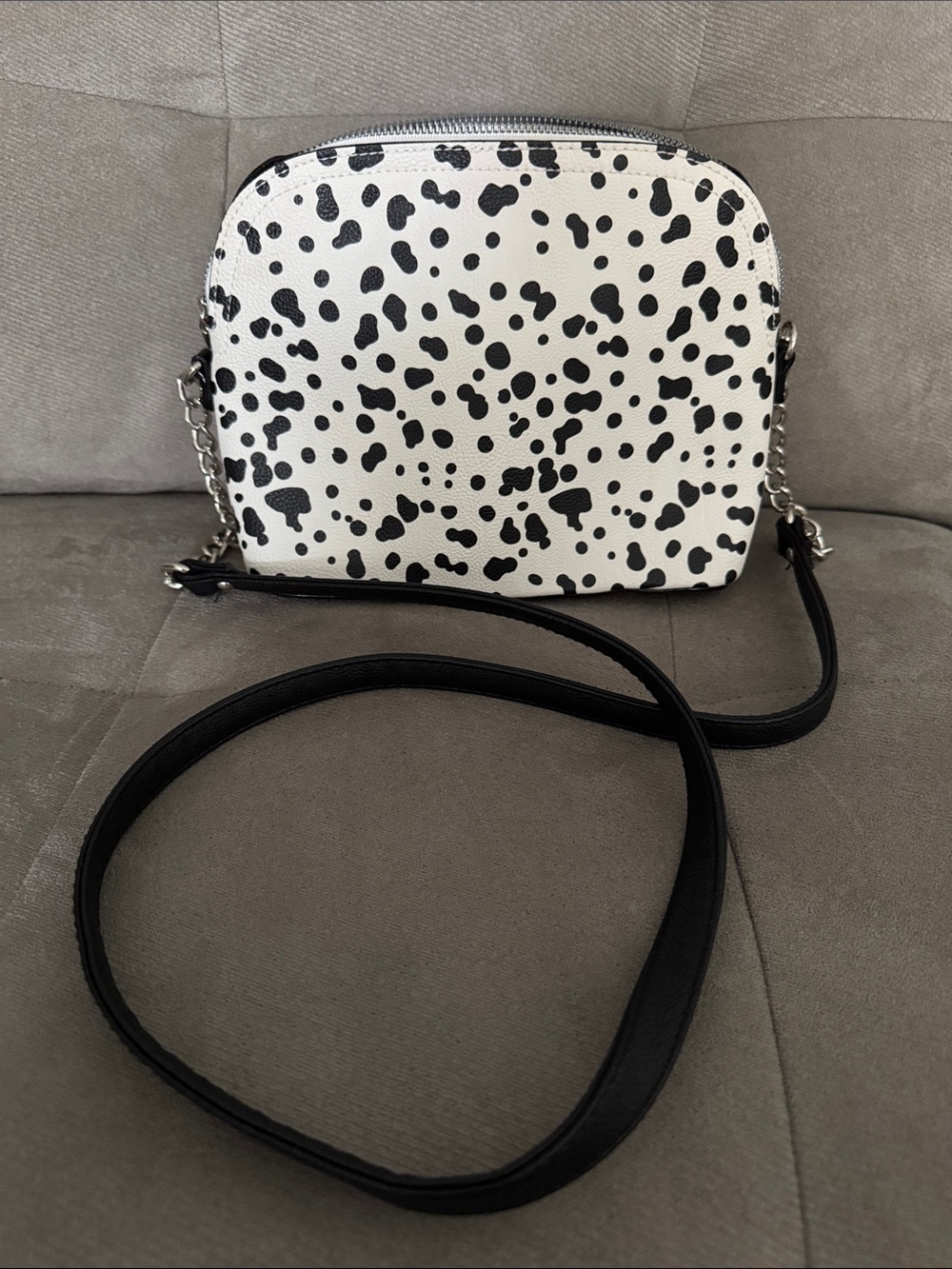 Betsey Johnson Black & White Puppy Applique Crossbody Bag - Picture 5 of 5
